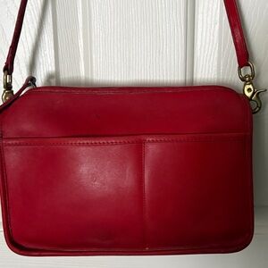 Coach Red Leather Crossbody Bag